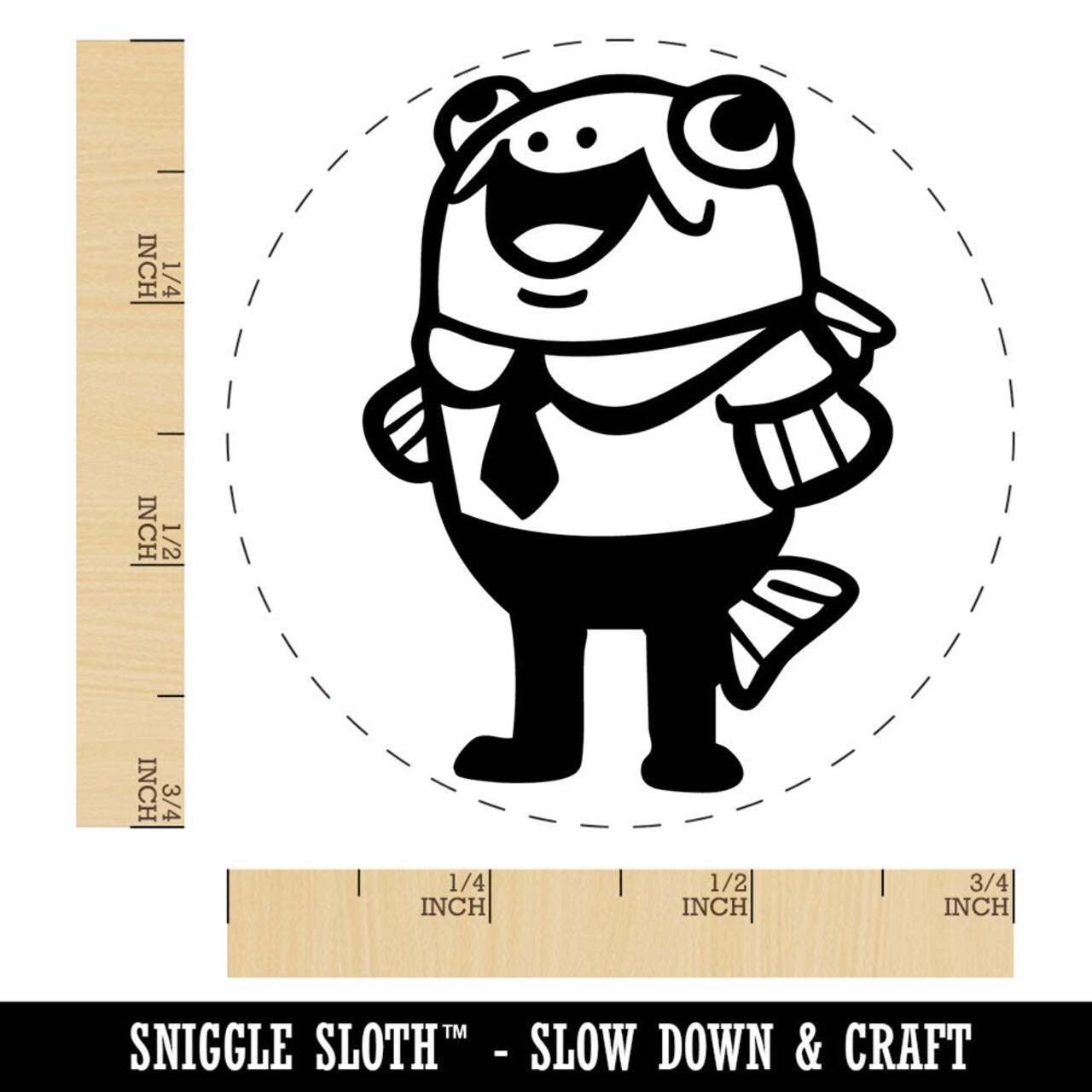 Business Fish Funny Silly Suit and Tie Self-Inking Rubber Stamp for Stamping Ink Stamper Crafting Planners